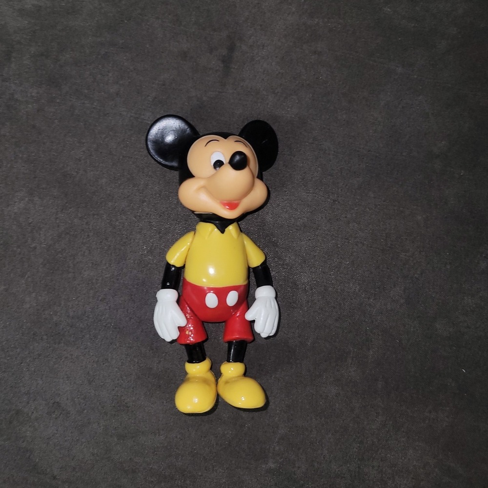 Vintage 1970s Walt Disney Productions Mickey Mouse Action Figure Toy